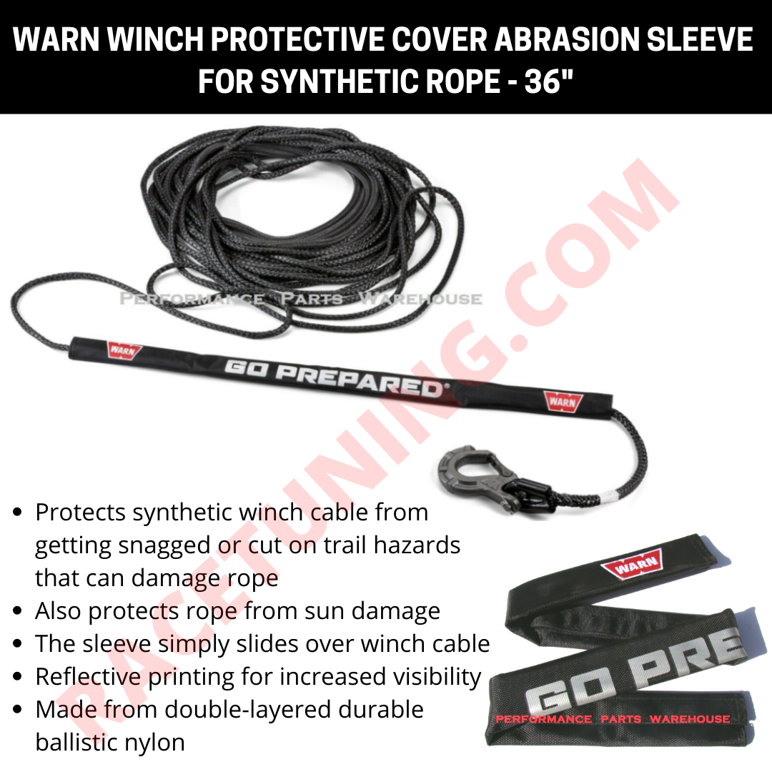 WARN WINCH PROTECTIVE COVER ABRASION SLEEVE For SYNTHETIC ROPE - 36 – Race  Tuning