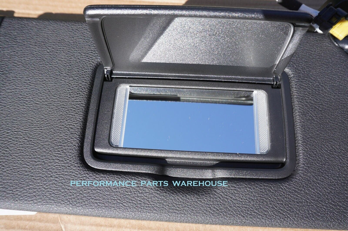 WAHPARTS Black Left Driver Side Sun Visor – Fits 2007-2018 Jeep Wrangler JK, With Mirror, No Lights