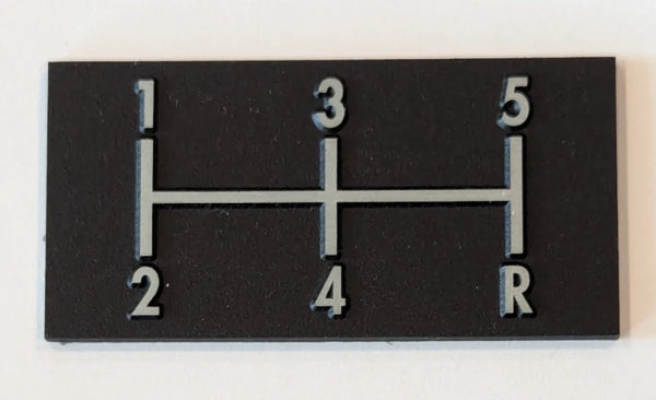 68-72 CHEVELLE 5-SPEED CONSOLE SHIFT PATTERN INDICATOR SHIFTER PLATE ...