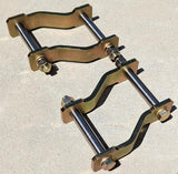 62-74 MOPAR B & E-BODY 1" OFFSET REAR LEAF SPRING SHACKLES