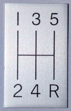 63-67 CORVETTE C2 5-SPEED SHIFT PATTERN CONSOLE SHIFTER PLATE INDICATOR - T5 TKO600 TKX