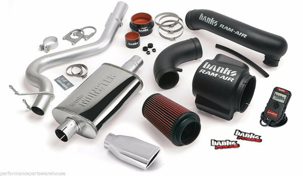 BANKS STINGER SYSTEM w/ AUTOMIND 04-06 JEEP WRANGLER UNLIMITED - CHROME EXHAUST