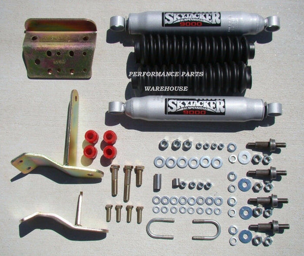DUAL FRONT STEERING STABILIZER SHOCK KIT 03-08 DODGE RAM 2500 3500 4x4 w/ LIFT