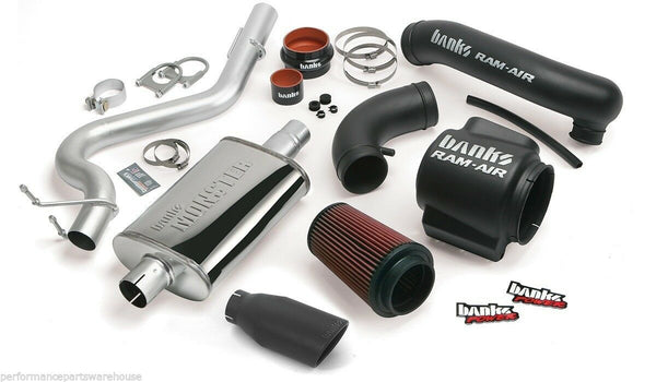 BANKS STINGER SYSTEM 97-99 JEEP WRANGLER 4.0L - BLACK EXHAUST TIP