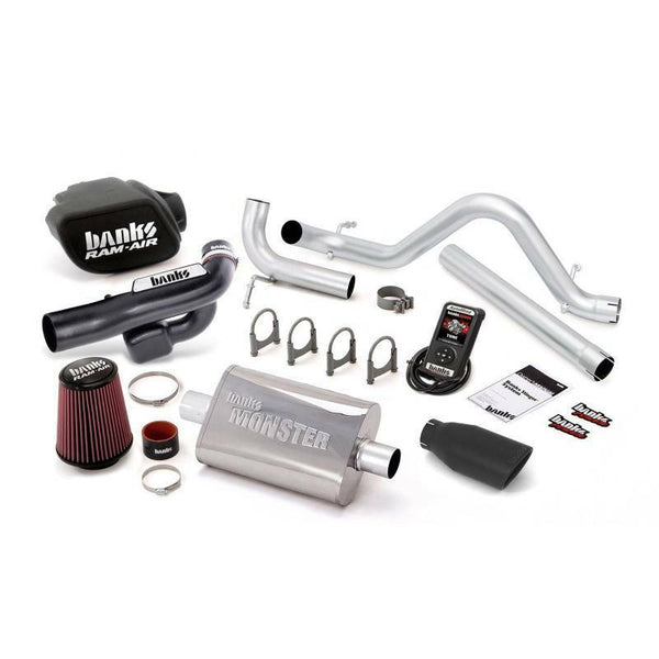 BANKS STINGER w/ AUTOMIND 12-14 JEEP WRANGLER 4-DOOR - BLACK EXHAUST TIP