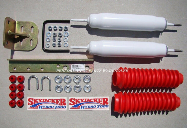 DUAL FRONT STEERING STABILIZER SHOCK KIT 1942-95 JEEP WRANGLER CJ YJ WILLYS LIFT