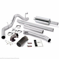 BANKS MONSTER EXHAUST w/ POWER ELBOW 98-02 DODGE; STANDARD CAB - BLACK TIP