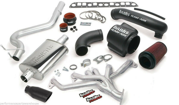 BANKS POWERPACK SYSTEM 2000-03 JEEP WRANGLER / BLACK EXHAUST TIP