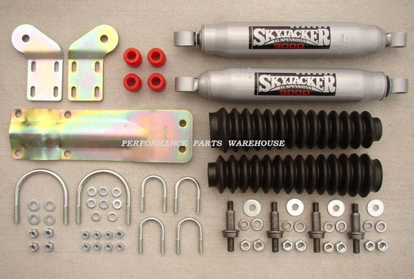 DUAL STEERING STABILIZER SHOCKS 1998-02 RAM 2500 3500 w/ DANA 60 FRONT AXLE