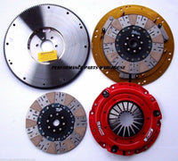 McLEOD RXT 1200-HP TWIN DISC CLUTCH & STEEL FLYWHEEL 2011-14 MUSTANG 5.0