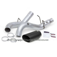BANKS 5" MONSTER EXHAUST 2017-19 CHEVY/GMC 6.6L DURAMAX L5P - BLACK TIP