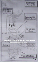73" LATERAL TRACTION BARS & MOUNTS 03-12 DODGE RAM MEGA CAB & LONG BED/ CREW CAB