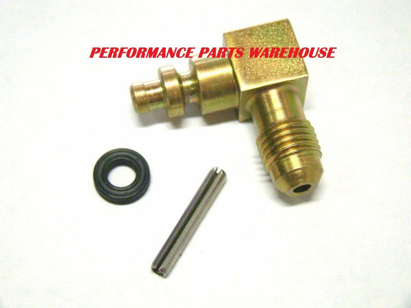 84-97 CHEVY T5, T56 HYDRAULIC CLUTCH LINE FITTING 90° AN-4; 5 & 6-SPEED SWAP