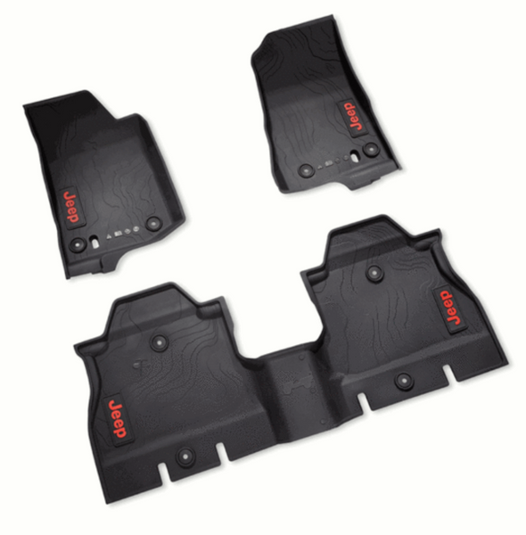 2018-20 Jeep Wrangler floor mats mat snow red