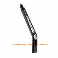 HURST BILLET PLUS SHIFTER STICK HANDLE - ALUMINUM / BLACK ANODIZED - 10" LAY BACK