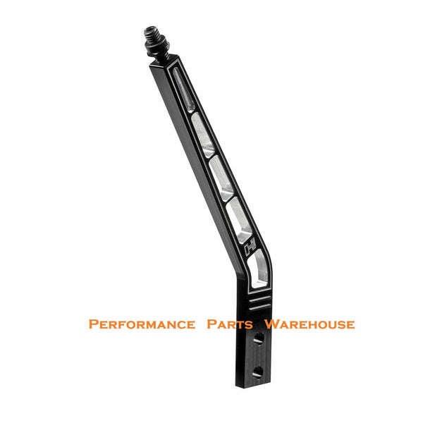 HURST BILLET PLUS SHIFTER STICK HANDLE - ALUMINUM / BLACK ANODIZED - 10" LAY BACK