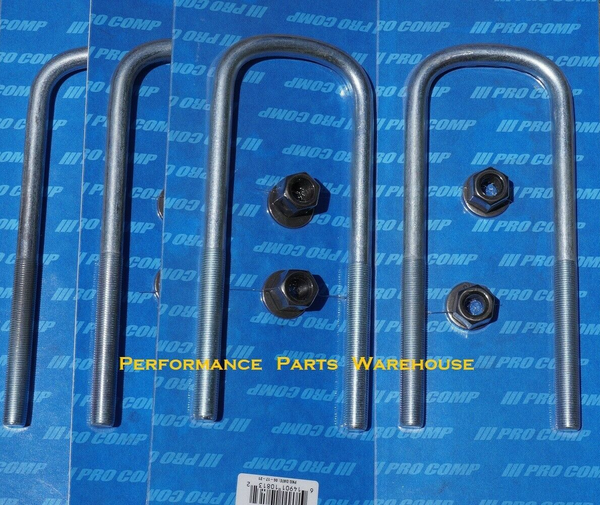 U-BOLTS For Front LEAF SPRINGS 99.5-04 F250 F350 EXCURSION 4-WHEEL DRIVE 9" Long
