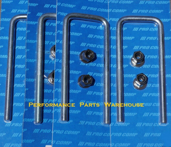U-BOLTS For Front LEAF SPRINGS 98 & Early 99 F250-350 4-WHEEL DRIVE 9.25" Length