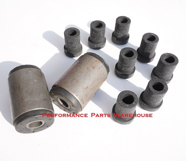 62-74 MOPAR B & E BODY STOCK REPLACEMENT LEAF SPRING BUSHINGS, Full Set; 2" O.D.