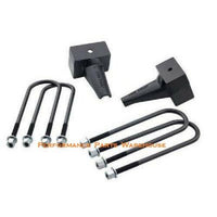 U-BOLTS & 5" LIFT BLOCKS For REAR LEAF SPRINGS 1999-2010 F250 F350 EXCURSION